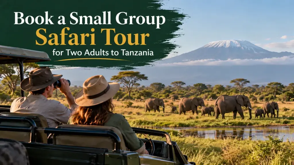 Two adults on a Tanzania small group safari