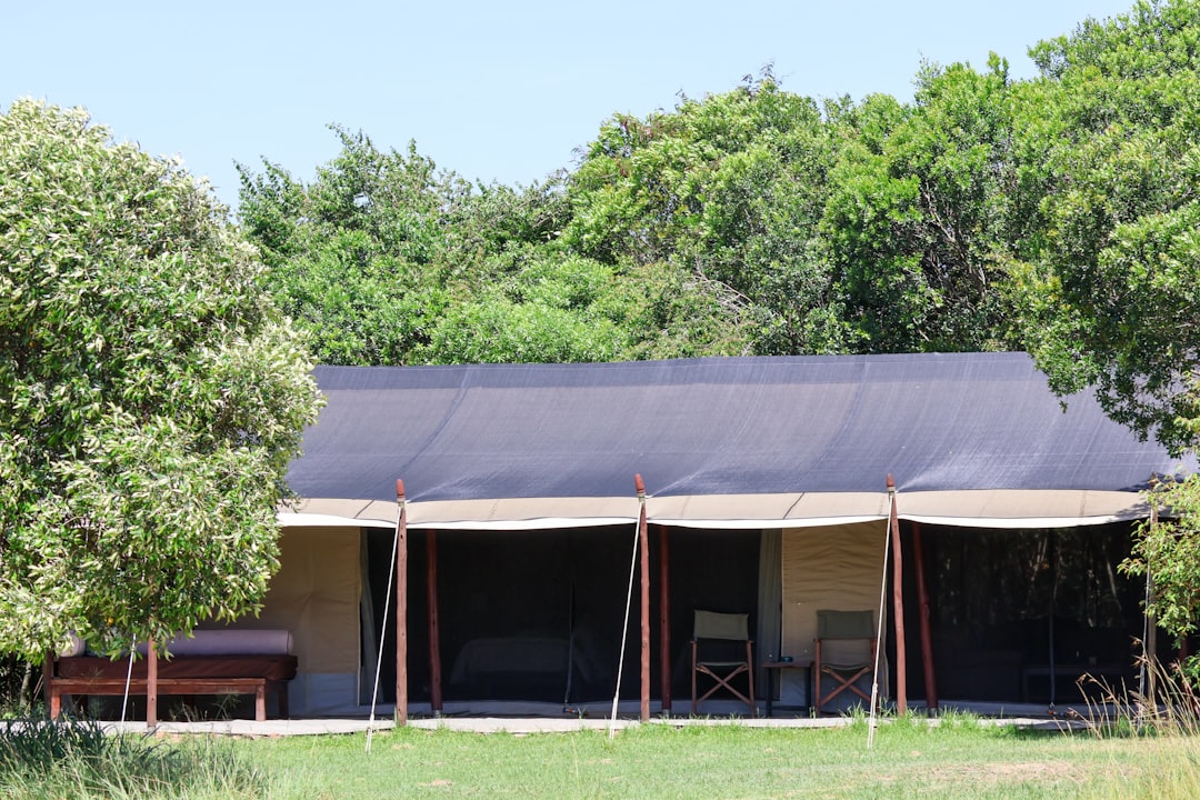 Luxury safari tent camp in Africa